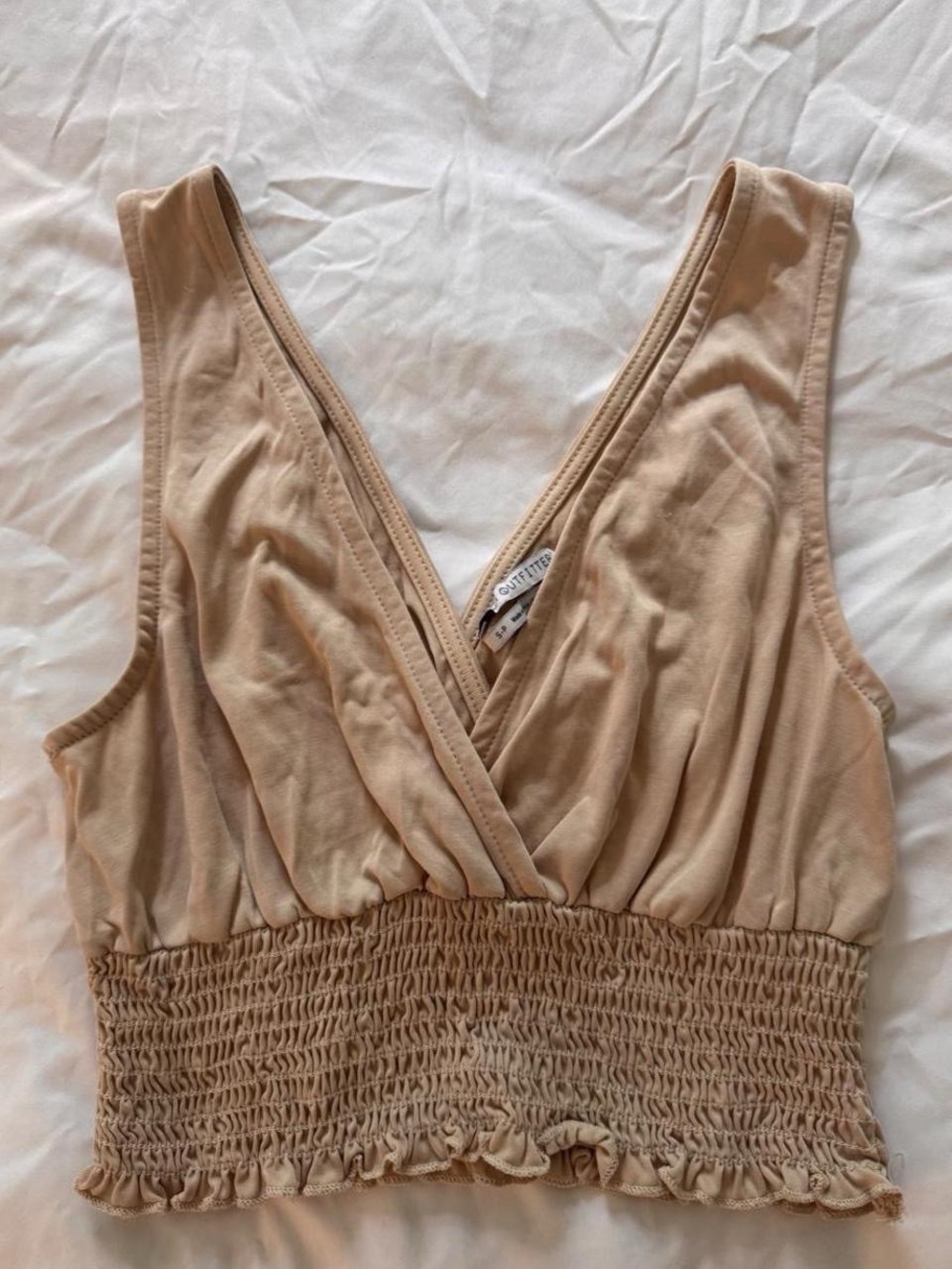 Urban Outfitters V-Neck beige crop top- Size S